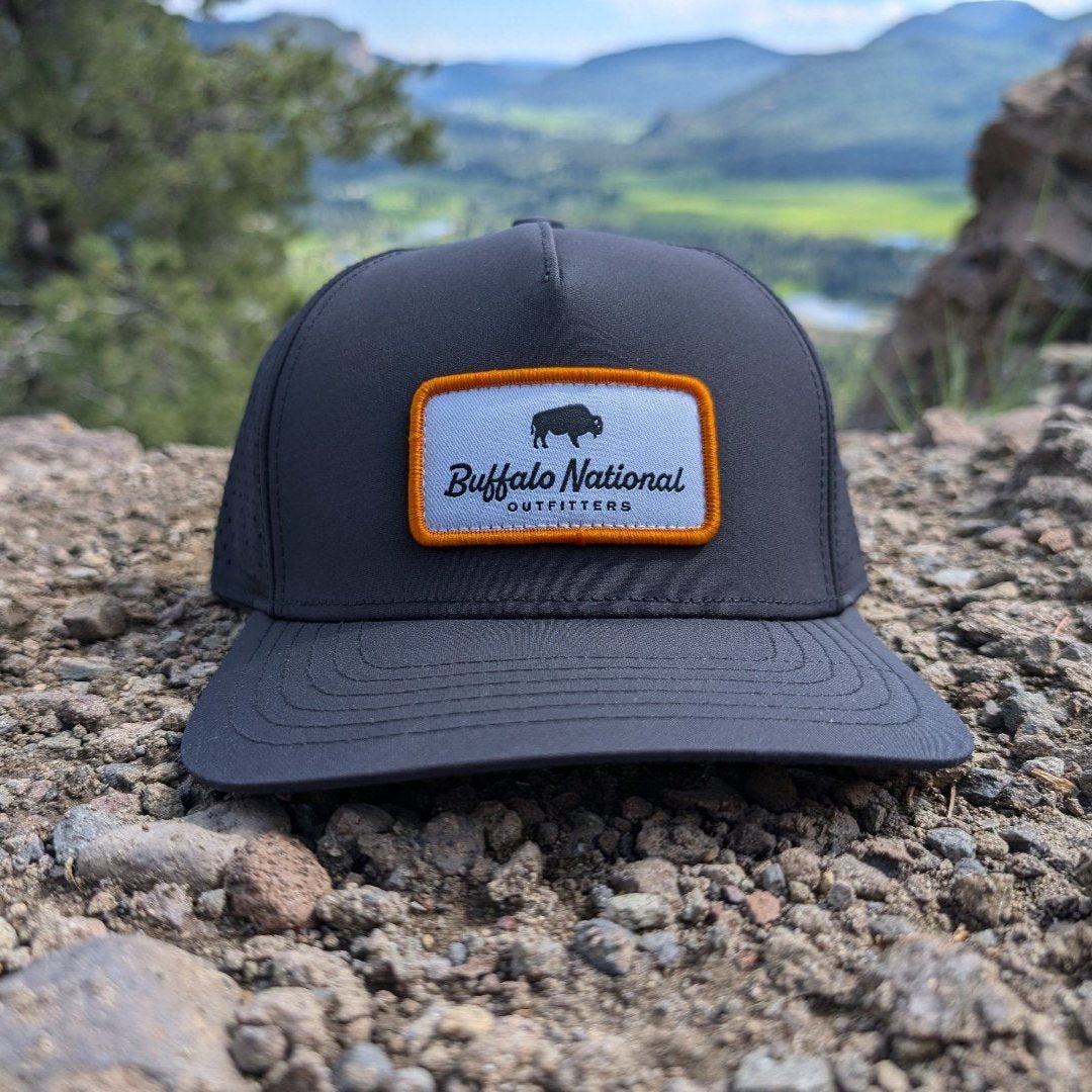 Performance Hiking Hat - Black & Orange